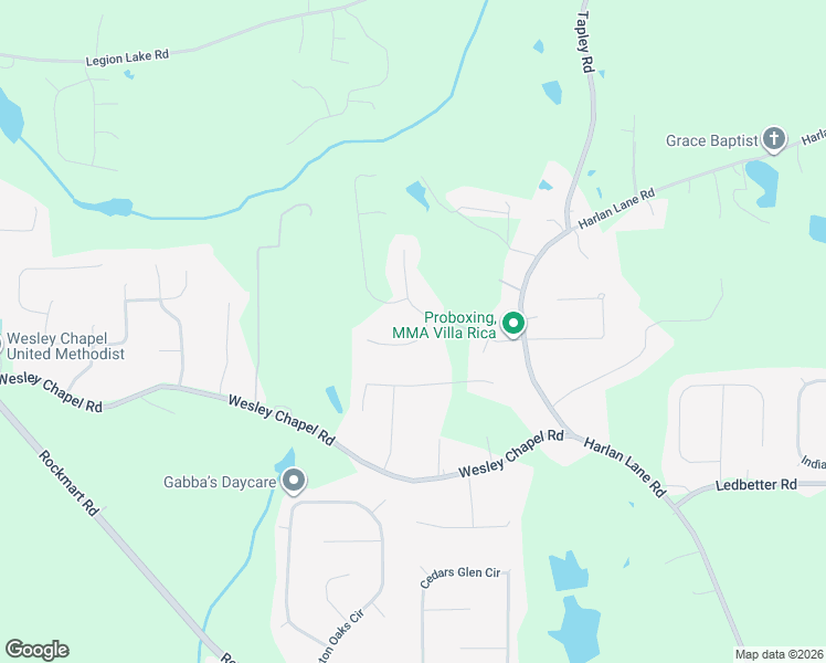 map of restaurants, bars, coffee shops, grocery stores, and more near 305 Cranmore Place in Villa Rica