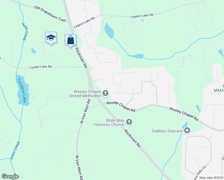 map of restaurants, bars, coffee shops, grocery stores, and more near 311 Wesley Mill Lane in Villa Rica