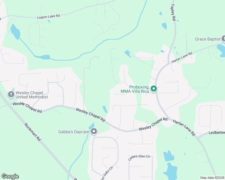 map of restaurants, bars, coffee shops, grocery stores, and more near 341 Cranmore Place in Villa Rica