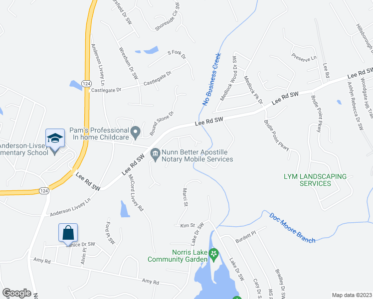 map of restaurants, bars, coffee shops, grocery stores, and more near 4266 Gray Raptor Court in Snellville