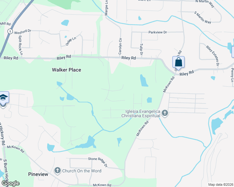 map of restaurants, bars, coffee shops, grocery stores, and more near 3451 Swan Drive in Douglasville