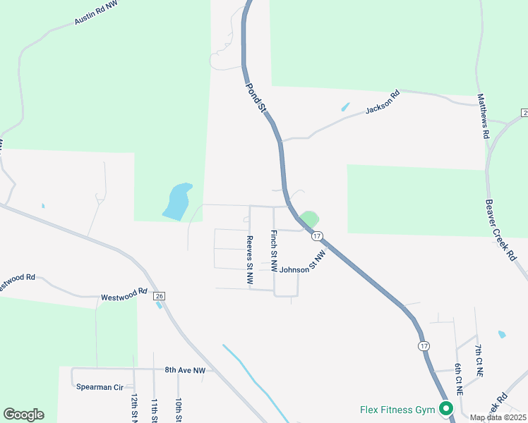 map of restaurants, bars, coffee shops, grocery stores, and more near 170 Finch Street Northwest in Vernon