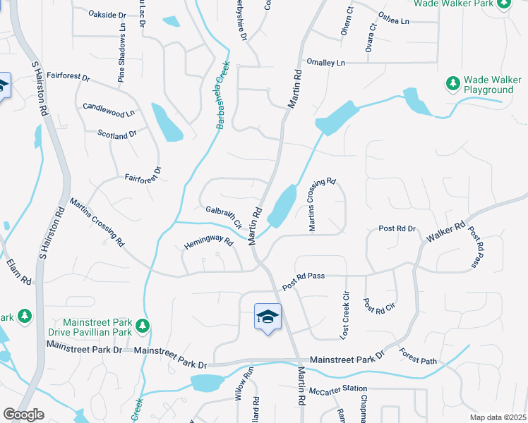 map of restaurants, bars, coffee shops, grocery stores, and more near 744 Martin Road in Stone Mountain