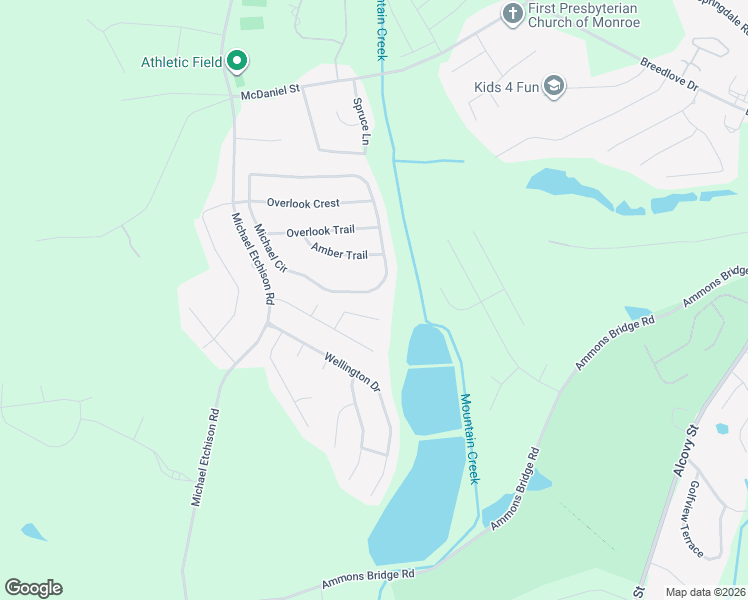 map of restaurants, bars, coffee shops, grocery stores, and more near 1010 Heritage Ridge Drive in Monroe