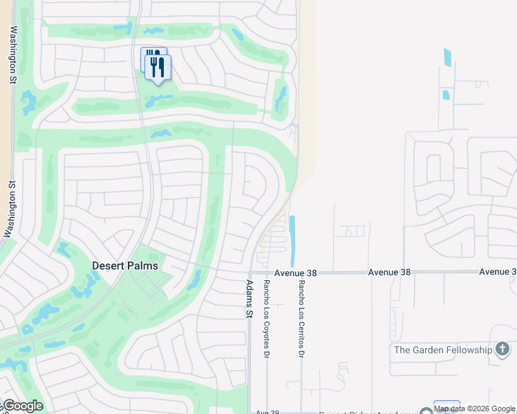 map of restaurants, bars, coffee shops, grocery stores, and more near 78838 Abalone Way in Palm Desert