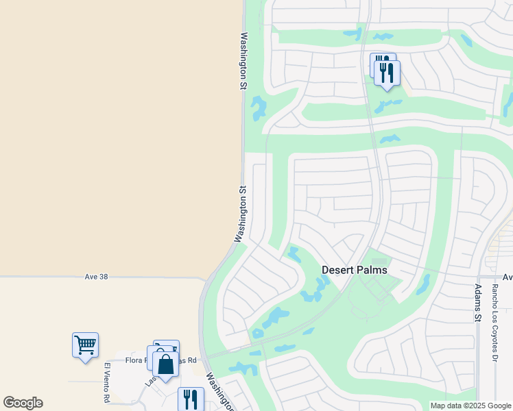 map of restaurants, bars, coffee shops, grocery stores, and more near 37498 Medjool Avenue in Palm Desert