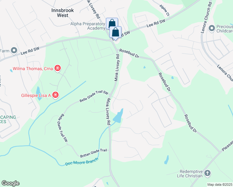 map of restaurants, bars, coffee shops, grocery stores, and more near 4673 Beau Point Court Southwest in Snellville