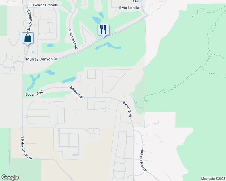 map of restaurants, bars, coffee shops, grocery stores, and more near 3106 Arroyo Seco in Palm Springs