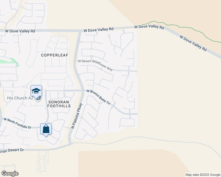 map of restaurants, bars, coffee shops, grocery stores, and more near 1626 West Burnside Trail in Phoenix