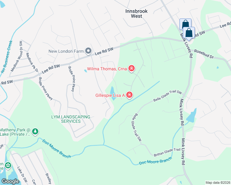 map of restaurants, bars, coffee shops, grocery stores, and more near 3587 Valley Bluff Lane in Snellville