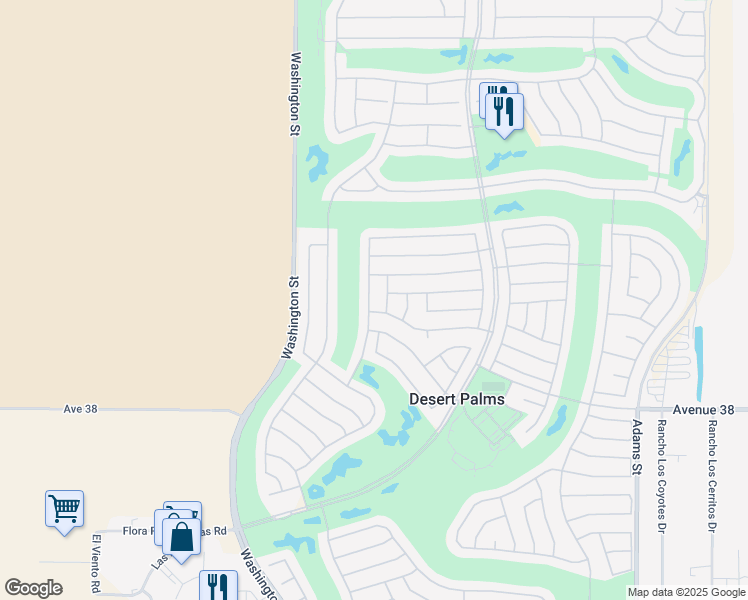 map of restaurants, bars, coffee shops, grocery stores, and more near 37468 Westridge Avenue in Palm Desert