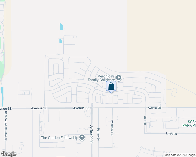 map of restaurants, bars, coffee shops, grocery stores, and more near 80052 Calder Drive in Indio