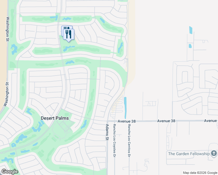 map of restaurants, bars, coffee shops, grocery stores, and more near 78838 Abalone Way in Palm Desert