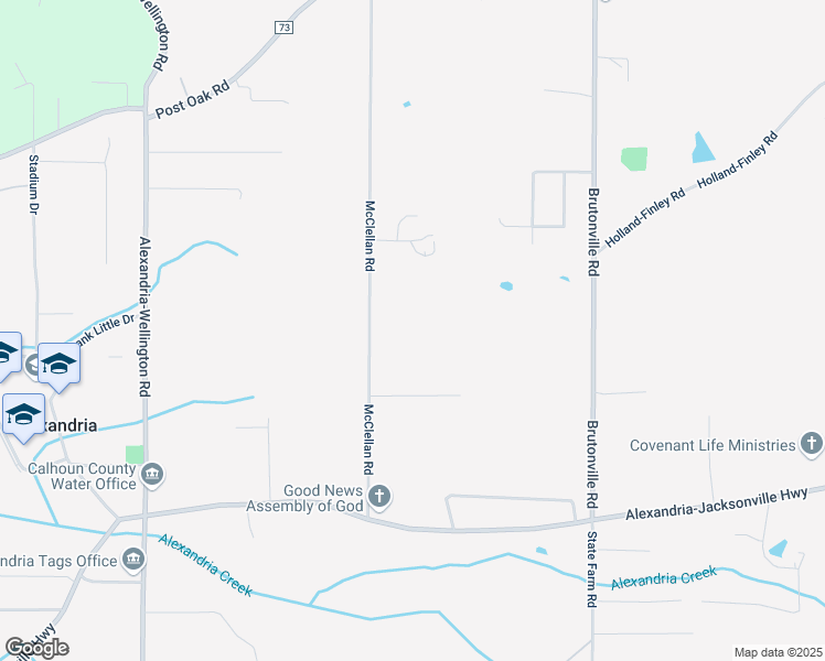 map of restaurants, bars, coffee shops, grocery stores, and more near 436 McClellan Road in Alexandria
