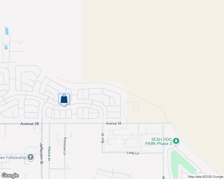 map of restaurants, bars, coffee shops, grocery stores, and more near 80572 Ullswater Drive in Indio