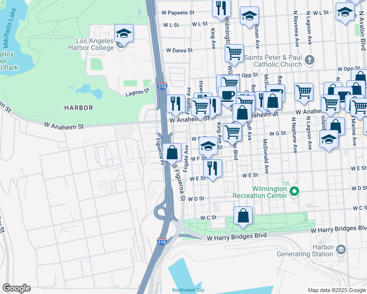 map of restaurants, bars, coffee shops, grocery stores, and more near 623 Mar Vista Avenue in Los Angeles