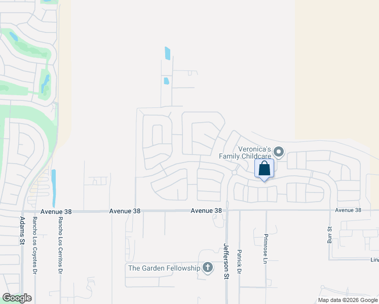 map of restaurants, bars, coffee shops, grocery stores, and more near 37441 Bosley Street in Indio