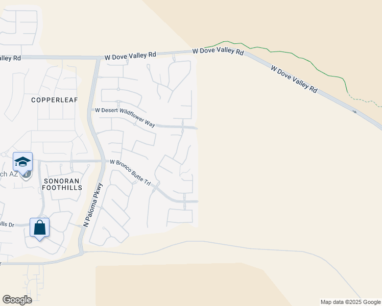 map of restaurants, bars, coffee shops, grocery stores, and more near 32213 North 15th Lane in Phoenix