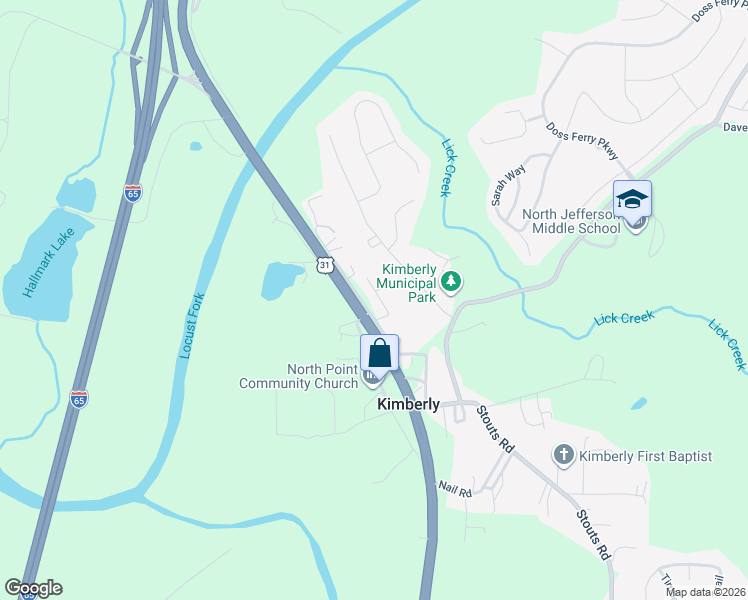 map of restaurants, bars, coffee shops, grocery stores, and more near 9338 Brookhaven Drive in Kimberly