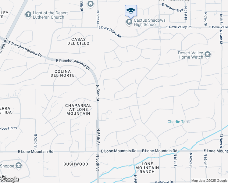 map of restaurants, bars, coffee shops, grocery stores, and more near 32108 North 57th Place in Cave Creek