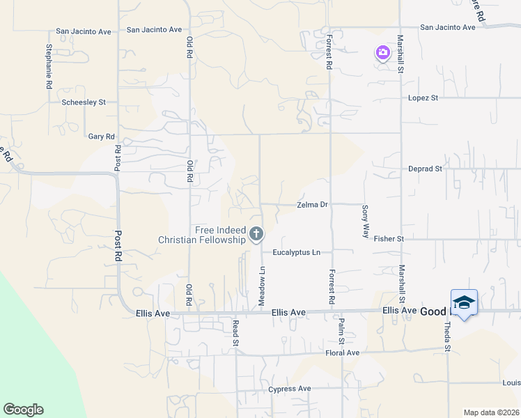 map of restaurants, bars, coffee shops, grocery stores, and more near Meadow Lane in Good Hope