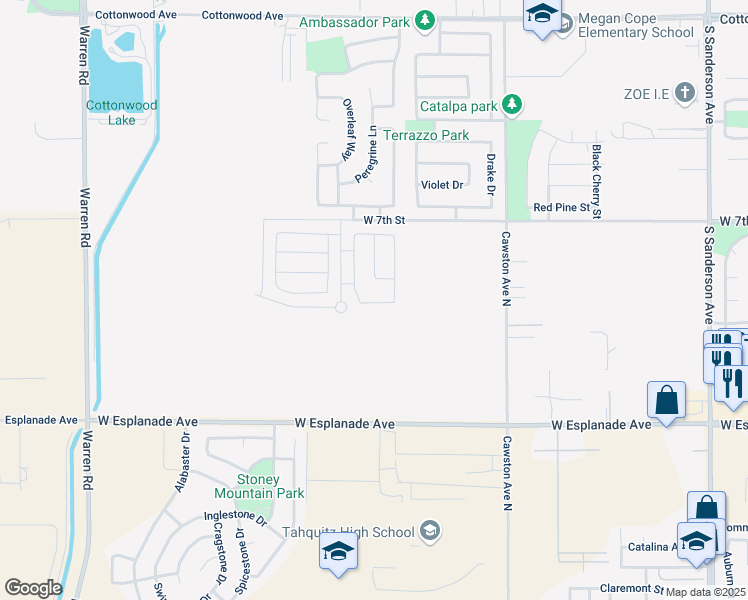 map of restaurants, bars, coffee shops, grocery stores, and more near 808 Highlands Drive in San Jacinto