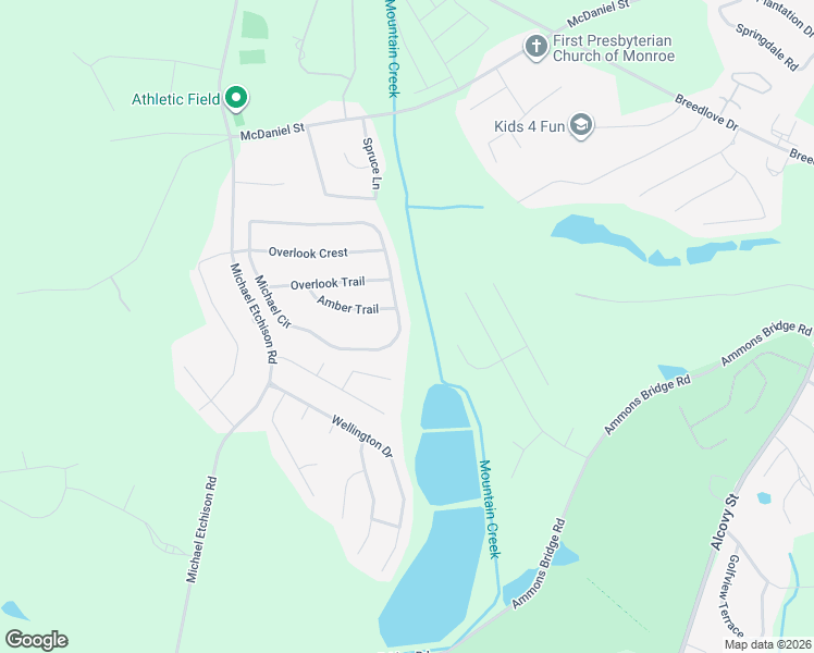map of restaurants, bars, coffee shops, grocery stores, and more near 617 Michael Circle in Monroe