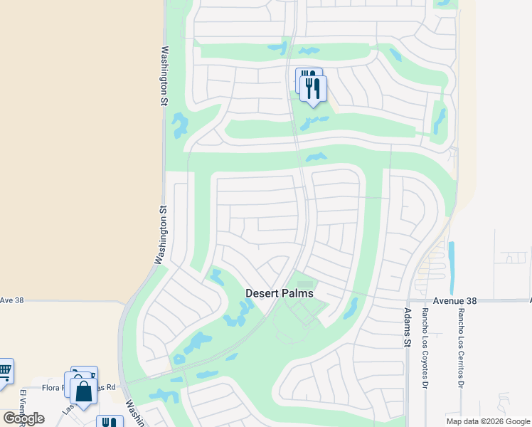 map of restaurants, bars, coffee shops, grocery stores, and more near 78349 Moongold Road in Palm Desert
