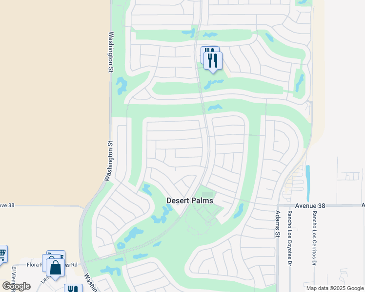 map of restaurants, bars, coffee shops, grocery stores, and more near 78349 Moongold Road in Palm Desert