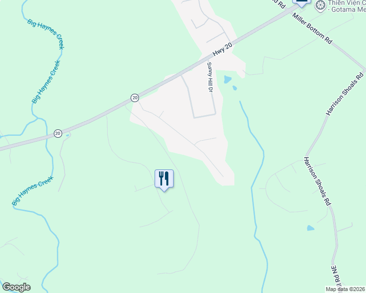 map of restaurants, bars, coffee shops, grocery stores, and more near 3524 Irvin Drive in Loganville