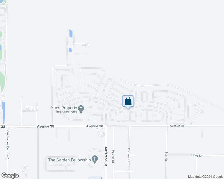 map of restaurants, bars, coffee shops, grocery stores, and more near 80051 Durwent Drive in Indio