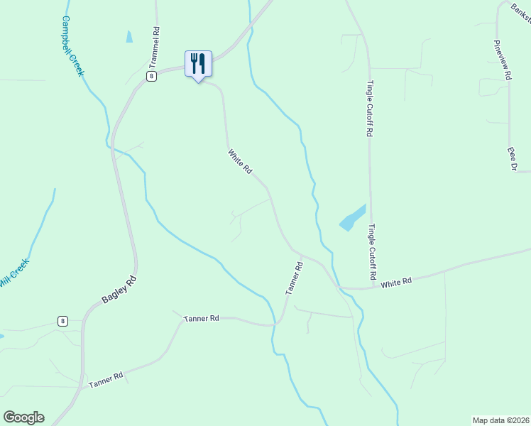 map of restaurants, bars, coffee shops, grocery stores, and more near 3760 White Road in Dora