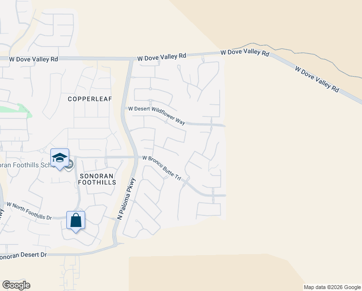 map of restaurants, bars, coffee shops, grocery stores, and more near 1626 West Burnside Trail in Phoenix