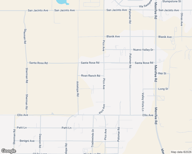 map of restaurants, bars, coffee shops, grocery stores, and more near 28495 Roan Ranch Road in Romoland