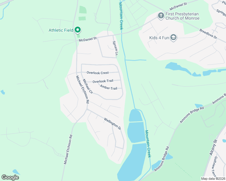 map of restaurants, bars, coffee shops, grocery stores, and more near 922 Amber Trail in Monroe