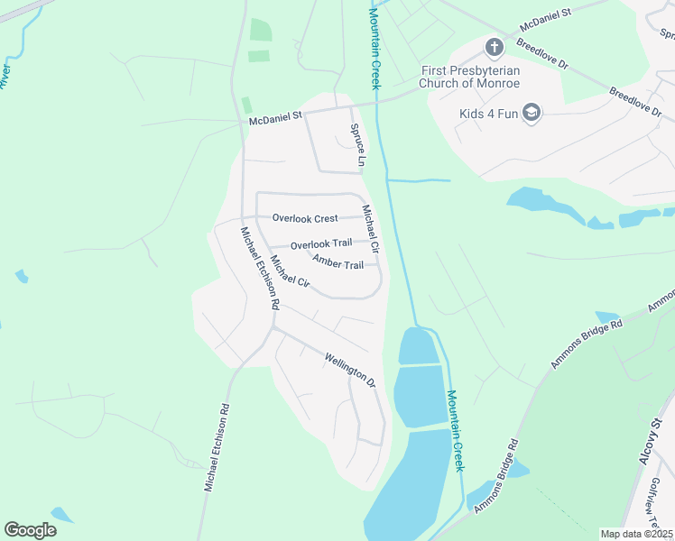 map of restaurants, bars, coffee shops, grocery stores, and more near 914 Amber Trail in Monroe