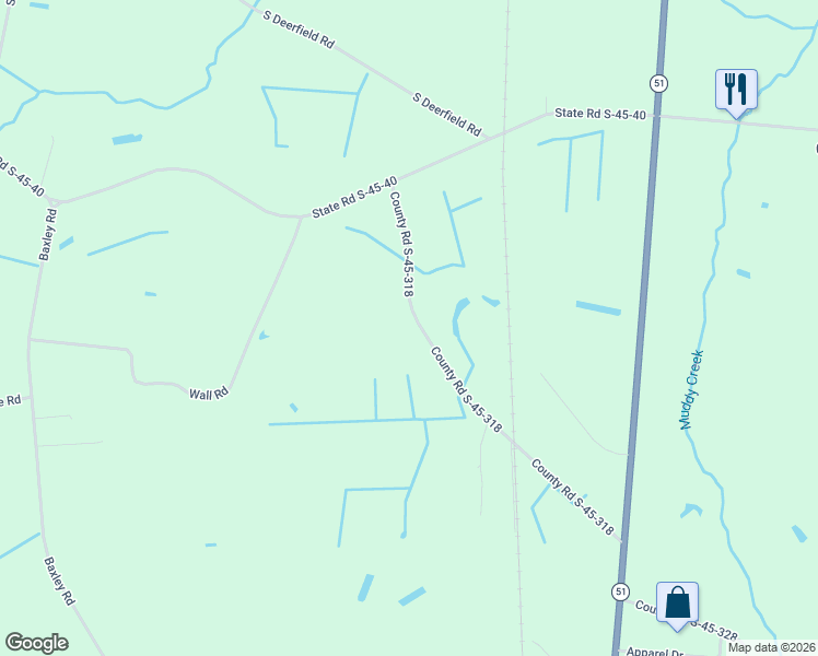 map of restaurants, bars, coffee shops, grocery stores, and more near 277 County Road S-45-318 in Hemingway