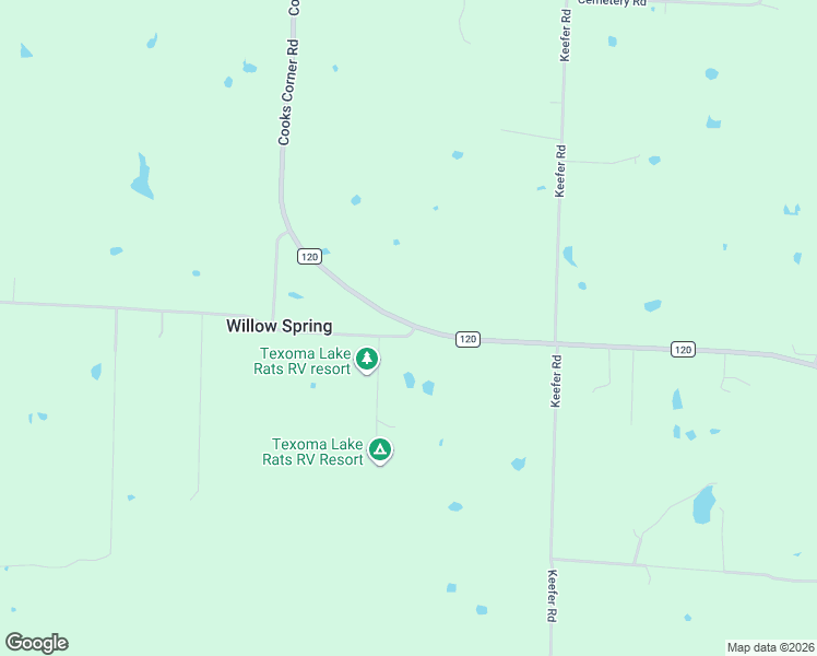 map of restaurants, bars, coffee shops, grocery stores, and more near 3428 Farm to Market 120 in Pottsboro