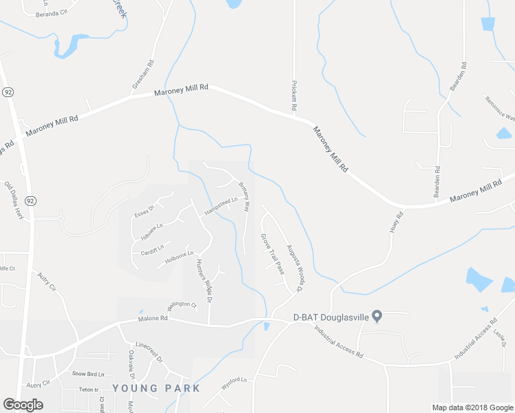 map of restaurants, bars, coffee shops, grocery stores, and more near 945 Augusta Woods Drive in Douglasville