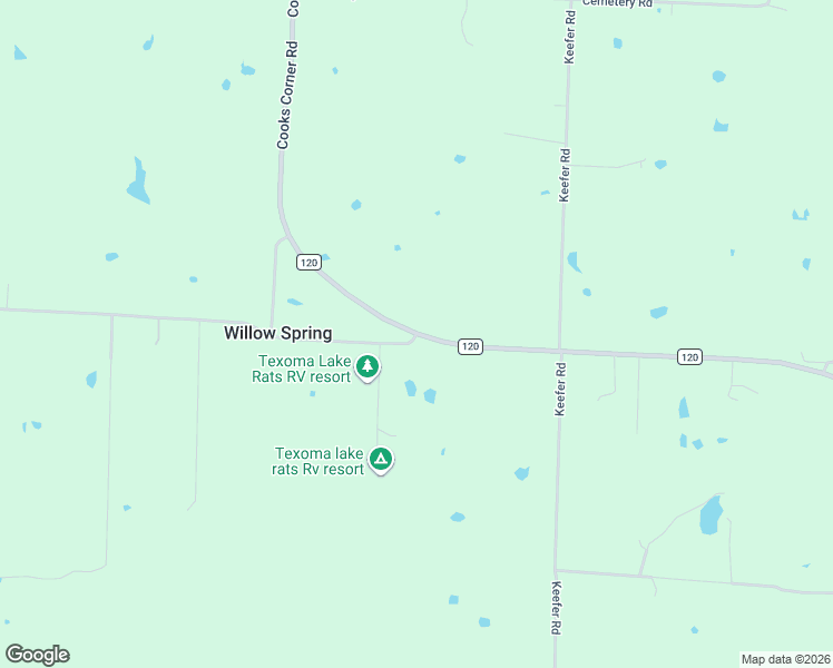 map of restaurants, bars, coffee shops, grocery stores, and more near 1 Flowing Wells Road in Pottsboro
