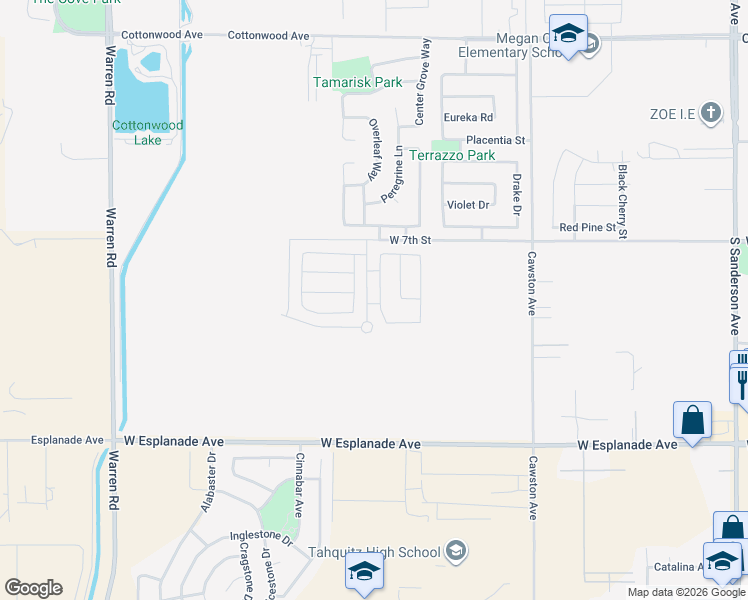map of restaurants, bars, coffee shops, grocery stores, and more near 836 Highlands Drive in San Jacinto