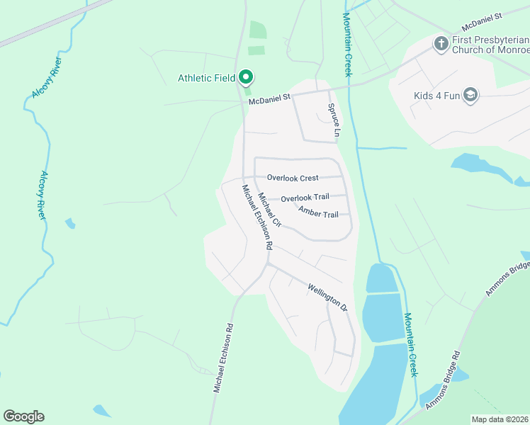 map of restaurants, bars, coffee shops, grocery stores, and more near 662 Michael Circle in Monroe