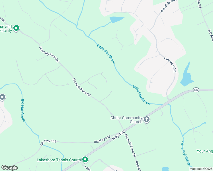 map of restaurants, bars, coffee shops, grocery stores, and more near Nunnally Farm Road in Monroe