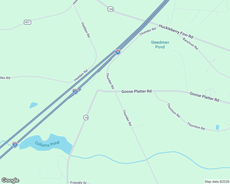 map of restaurants, bars, coffee shops, grocery stores, and more near 652 Thunder Road in Aiken County