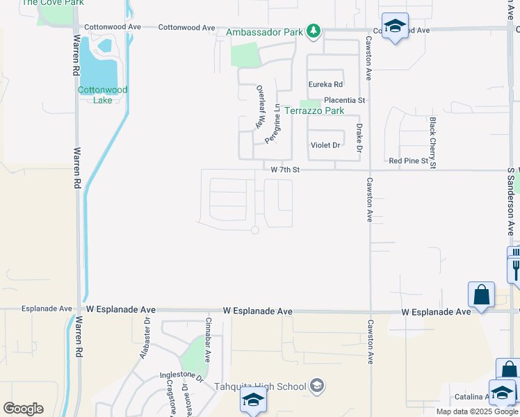 map of restaurants, bars, coffee shops, grocery stores, and more near 807 Highlands Drive in San Jacinto