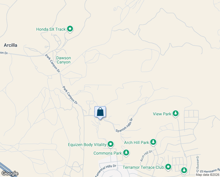 map of restaurants, bars, coffee shops, grocery stores, and more near 11241 Sun Way Drive in Corona