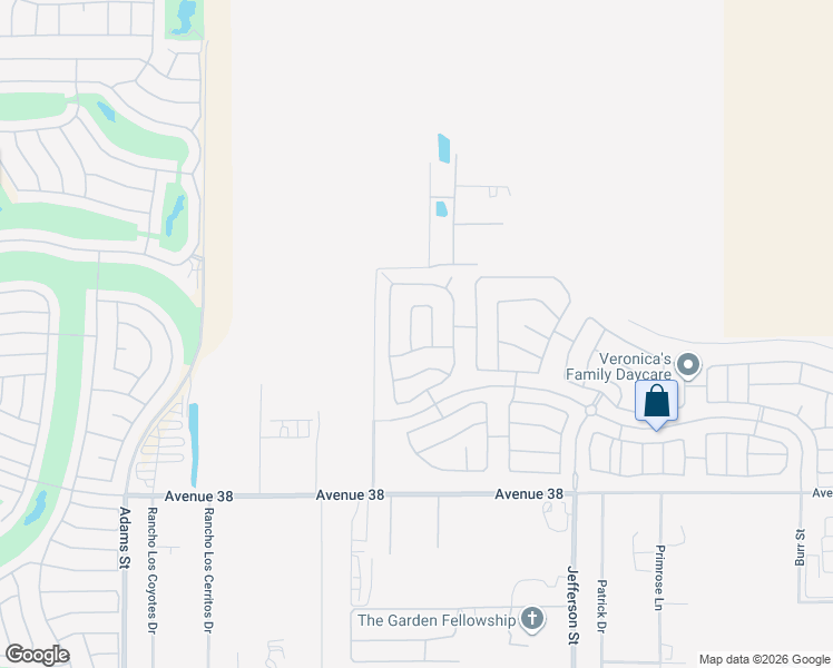 map of restaurants, bars, coffee shops, grocery stores, and more near 37308 Wakefield Street in Indio