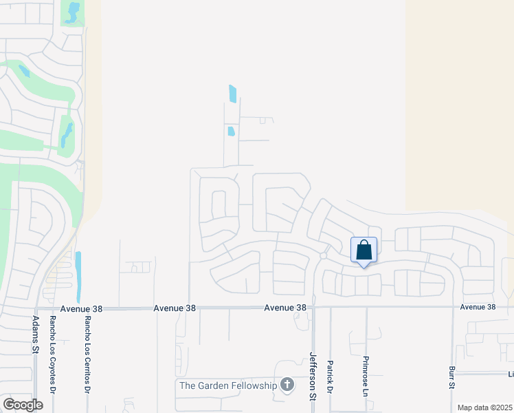 map of restaurants, bars, coffee shops, grocery stores, and more near 37290 Stratford Street in Indio