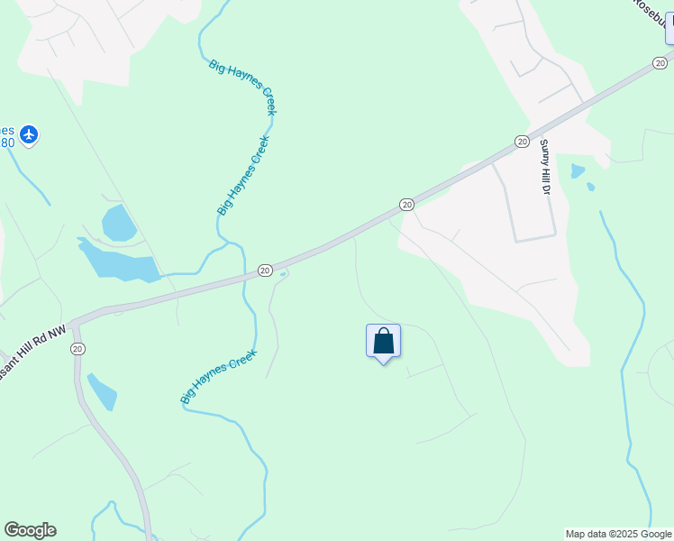 map of restaurants, bars, coffee shops, grocery stores, and more near 2100 Indian Shoals Drive in Loganville