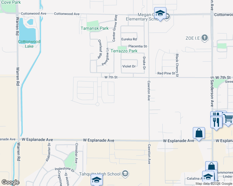 map of restaurants, bars, coffee shops, grocery stores, and more near 803 Longhorn Drive in San Jacinto